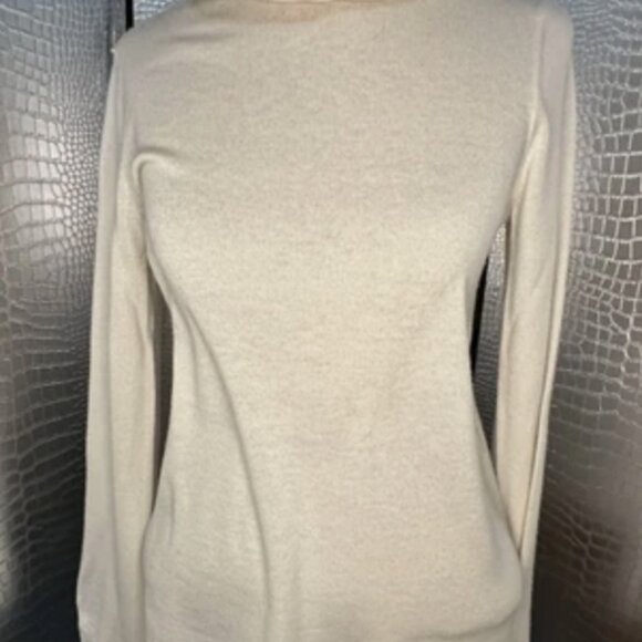 Helmut Lang Oversize Turtleneck Sweater Womens Size Small Cream - Picture 2 of 11